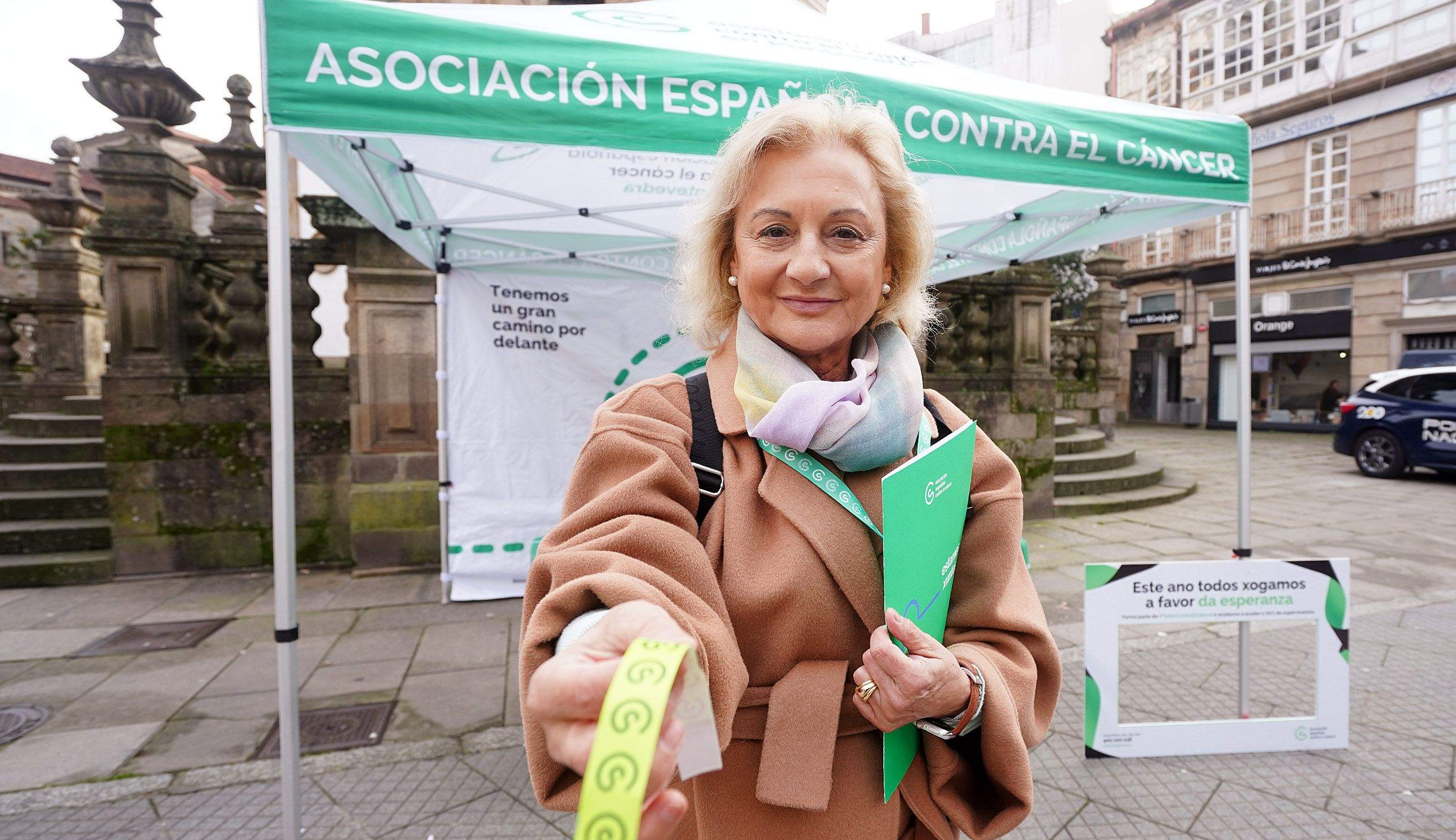 Blanca Ana García, presidenta da AECC Pontevedra no Día Mundial contra o Cancro