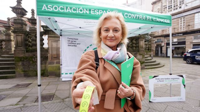 Blanca Ana García, presidenta da AECC Pontevedra no Día Mundial contra o Cancro Blanca Ana García, presidenta da AECC Pontevedra no Día Mundial contra o Cancro