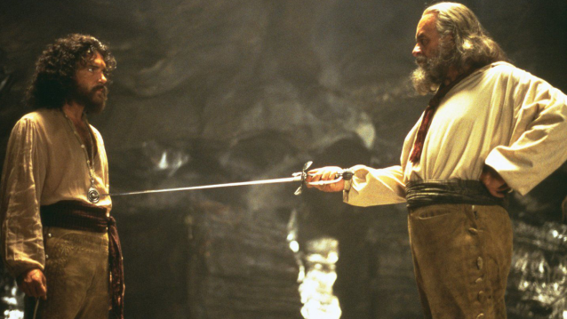 Antonio Banderas e Anthony Hopkins nunha escena de “A Máscara do Zorro” (1998) Antonio Banderas e Anthony Hopkins nunha escena de “A Máscara do Zorro” (1998)