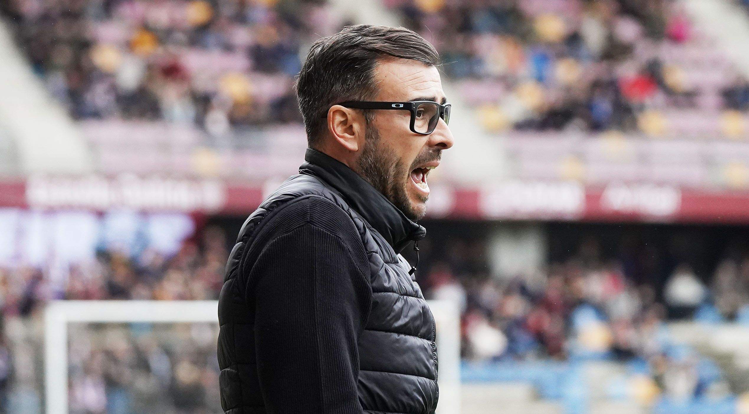 Yago Iglesias, no partido entre Pontevedra e Langreo en Pasarón