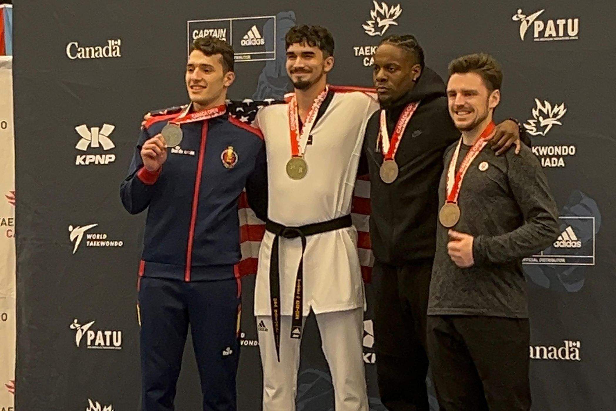 Sergio Troitiño (esquerda) no podio do Open de Canadá