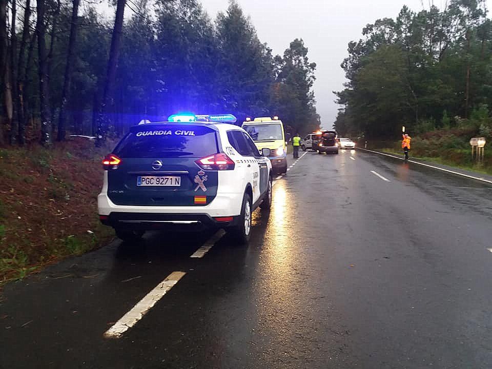 Accidente na N 640 ao seu paso por Cuntis
