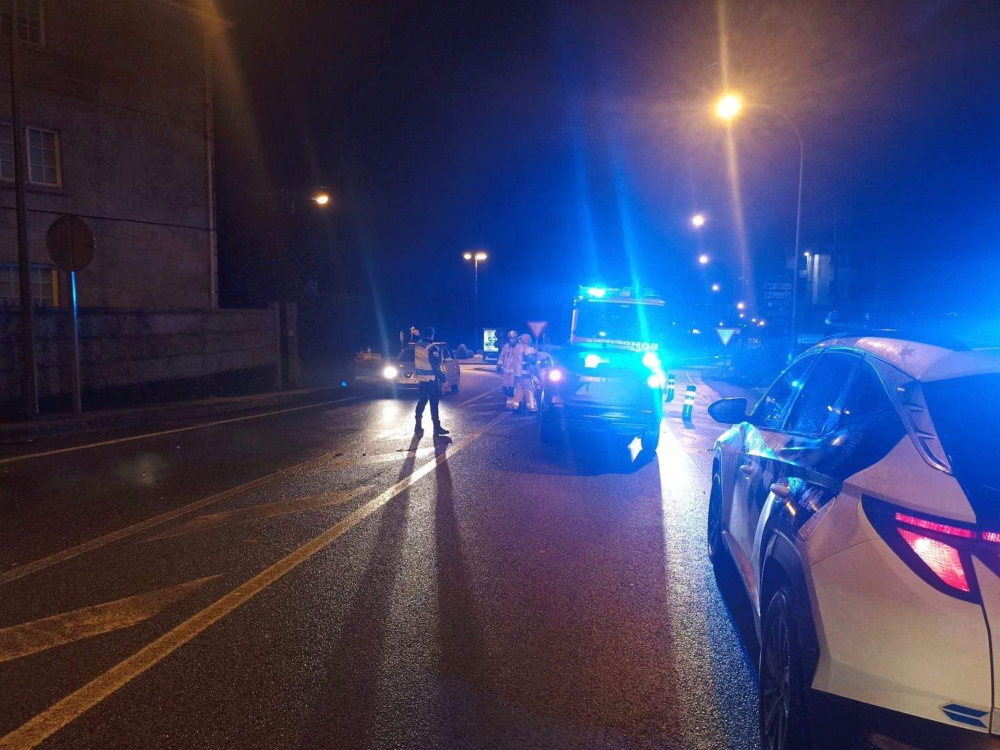 Accidente na Circunvalación de Sanxenxo