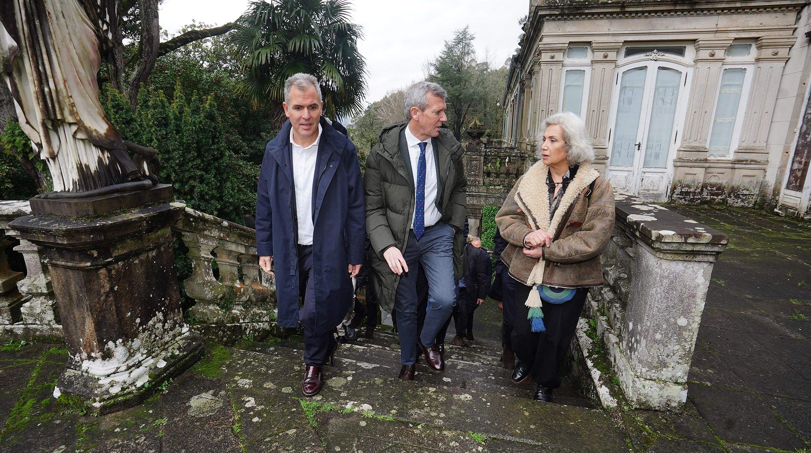 Visita de Alfonso Rueda ao Pazo de Lourizán