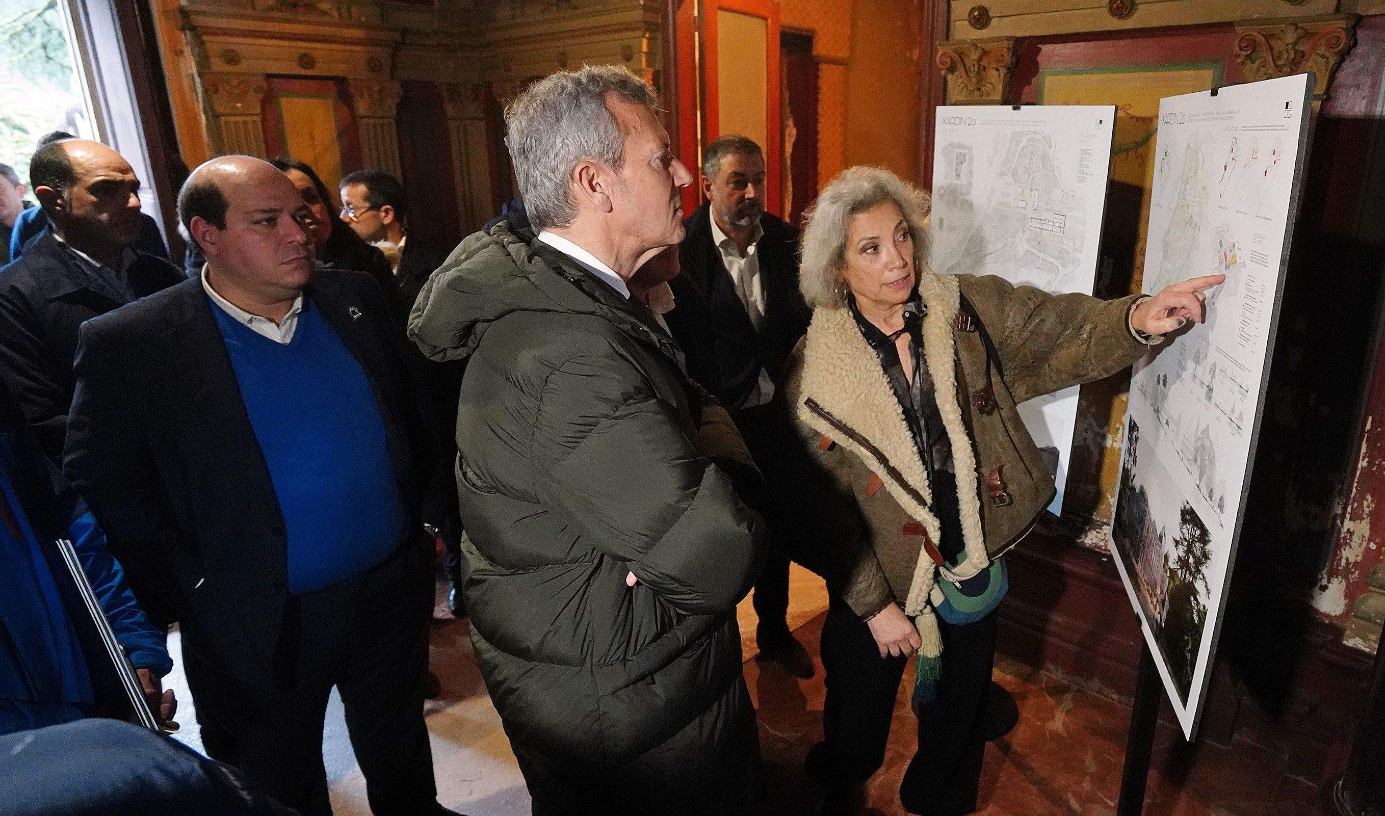 Visita de Alfonso Rueda ao Pazo de Lourizán