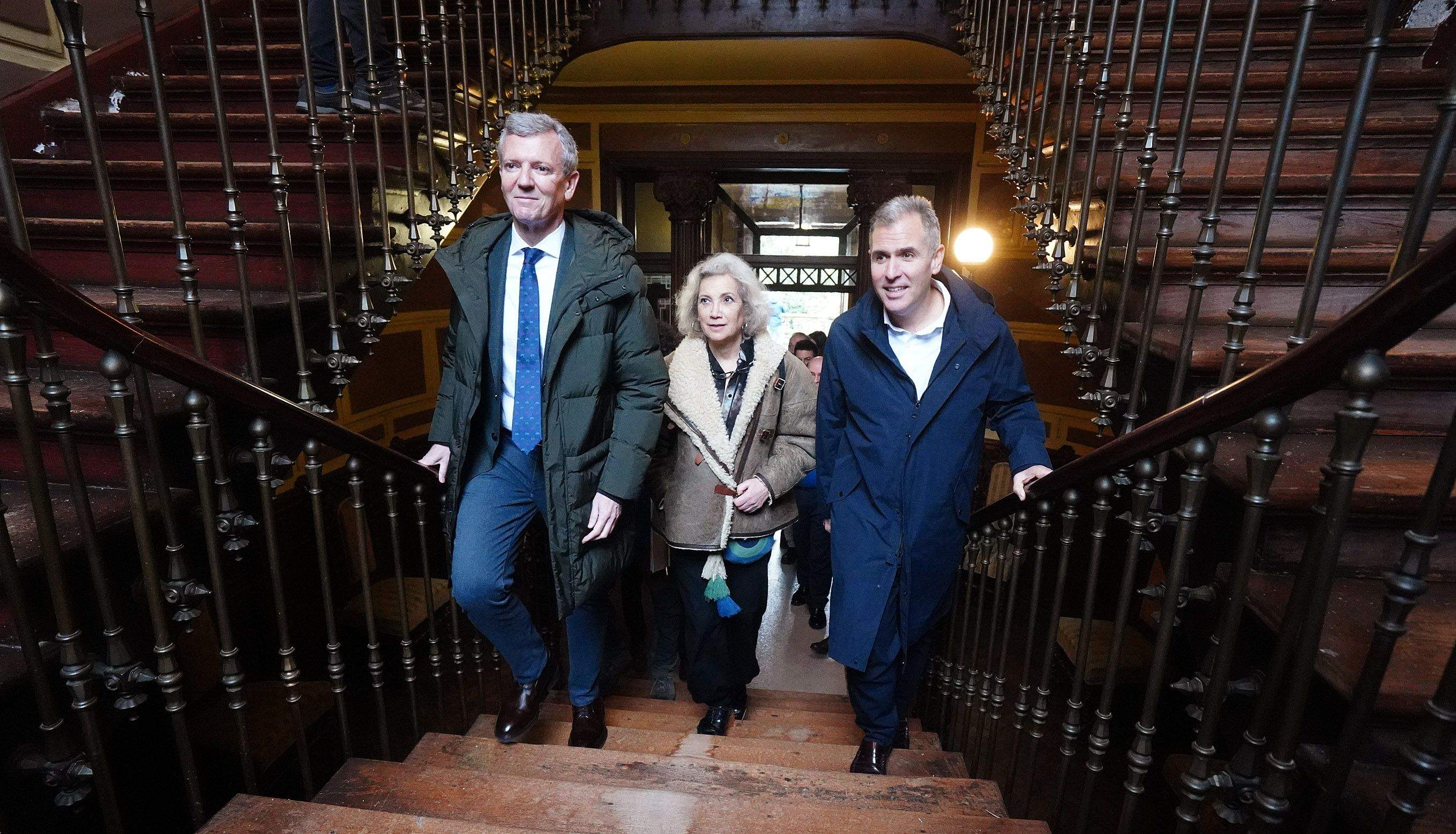 Visita de Alfonso Rueda ao Pazo de Lourizán