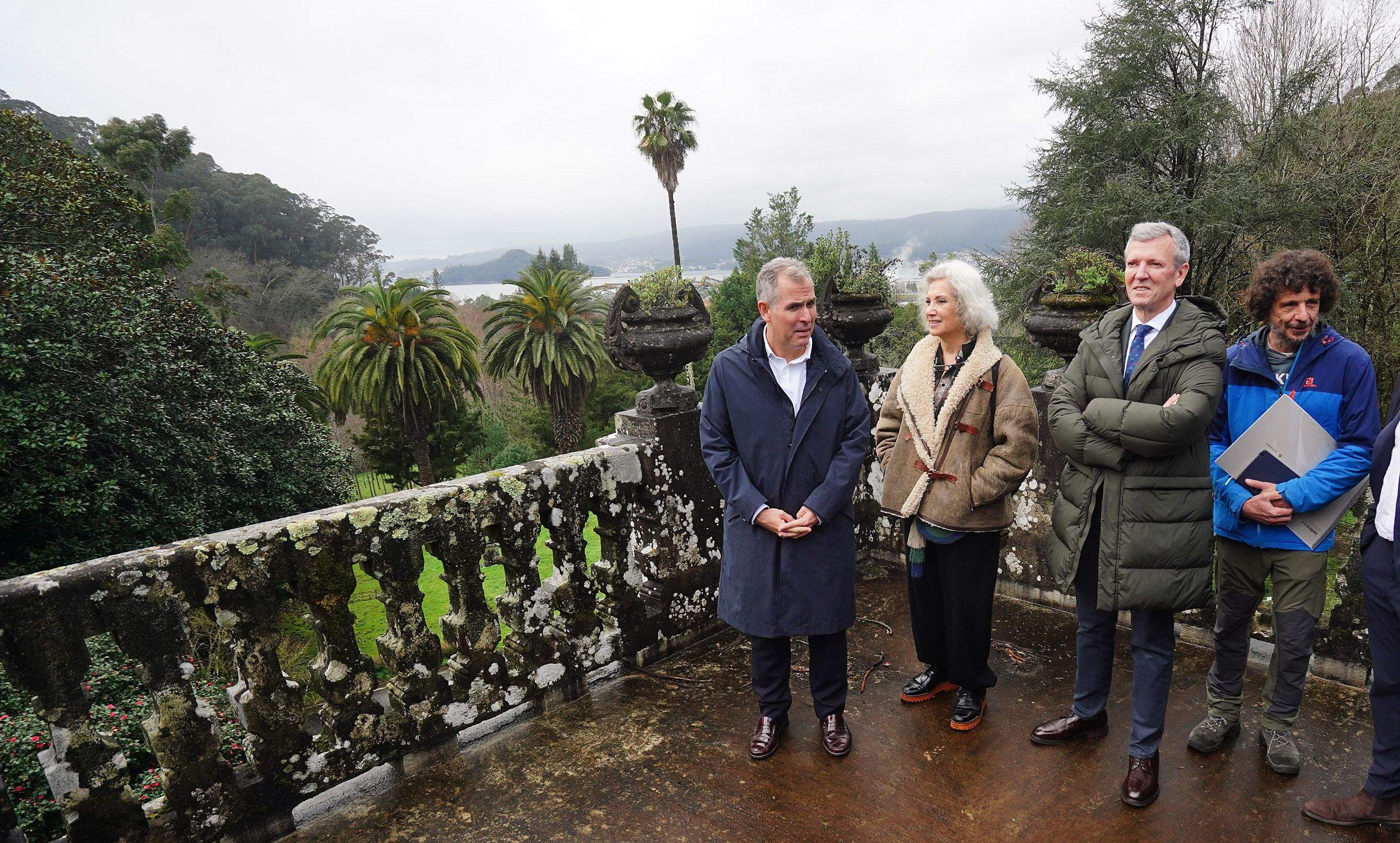 Visita de Alfonso Rueda ao Pazo de Lourizán