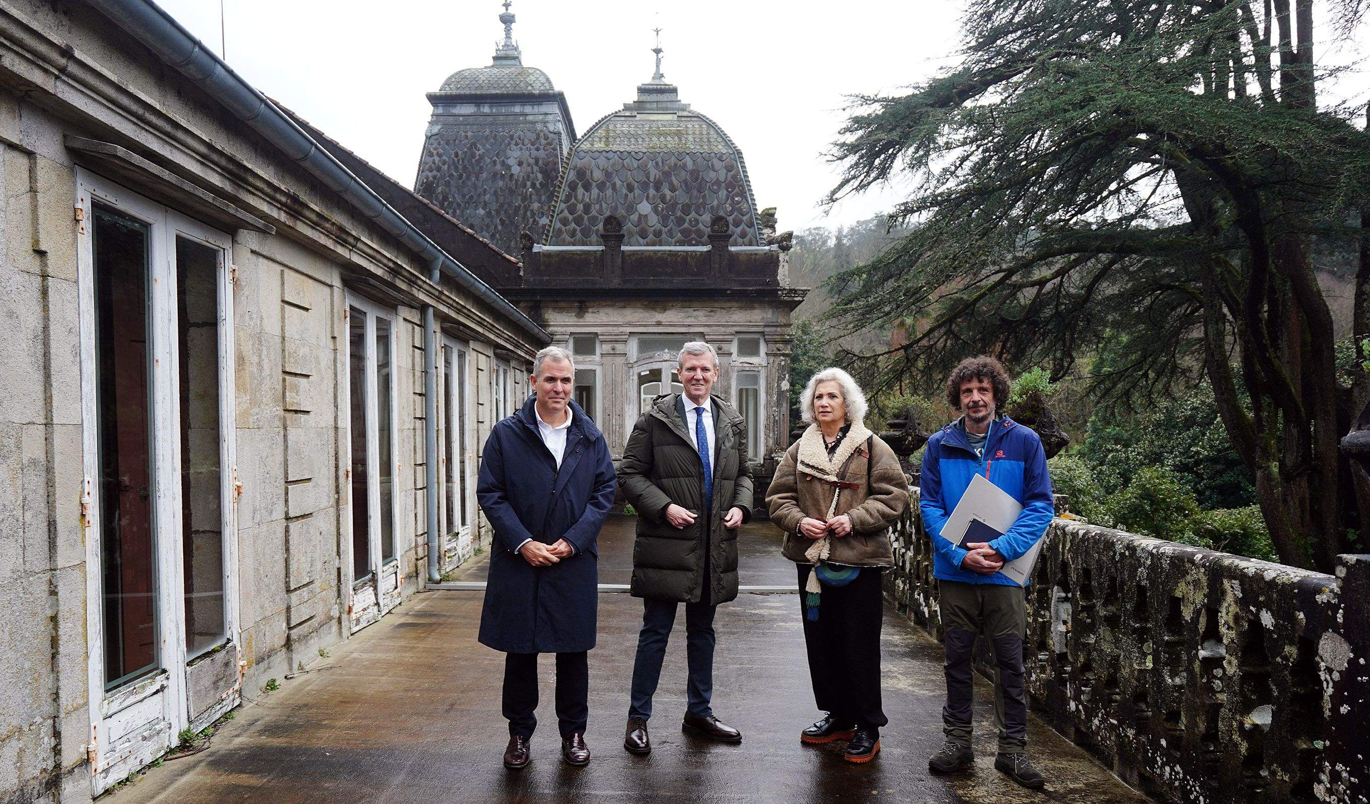 Visita de Alfonso Rueda ao Pazo de Lourizán