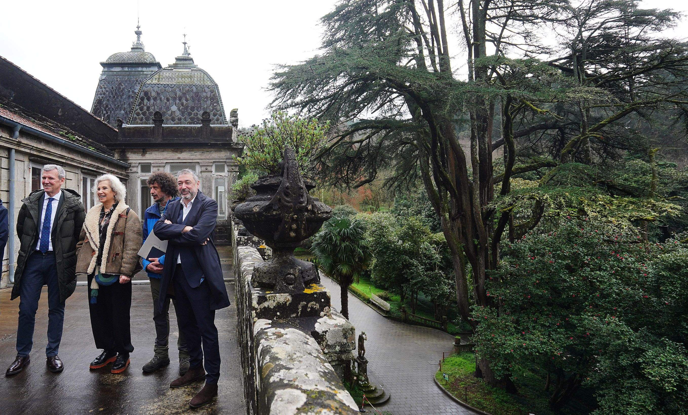 Visita de Alfonso Rueda ao Pazo de Lourizán