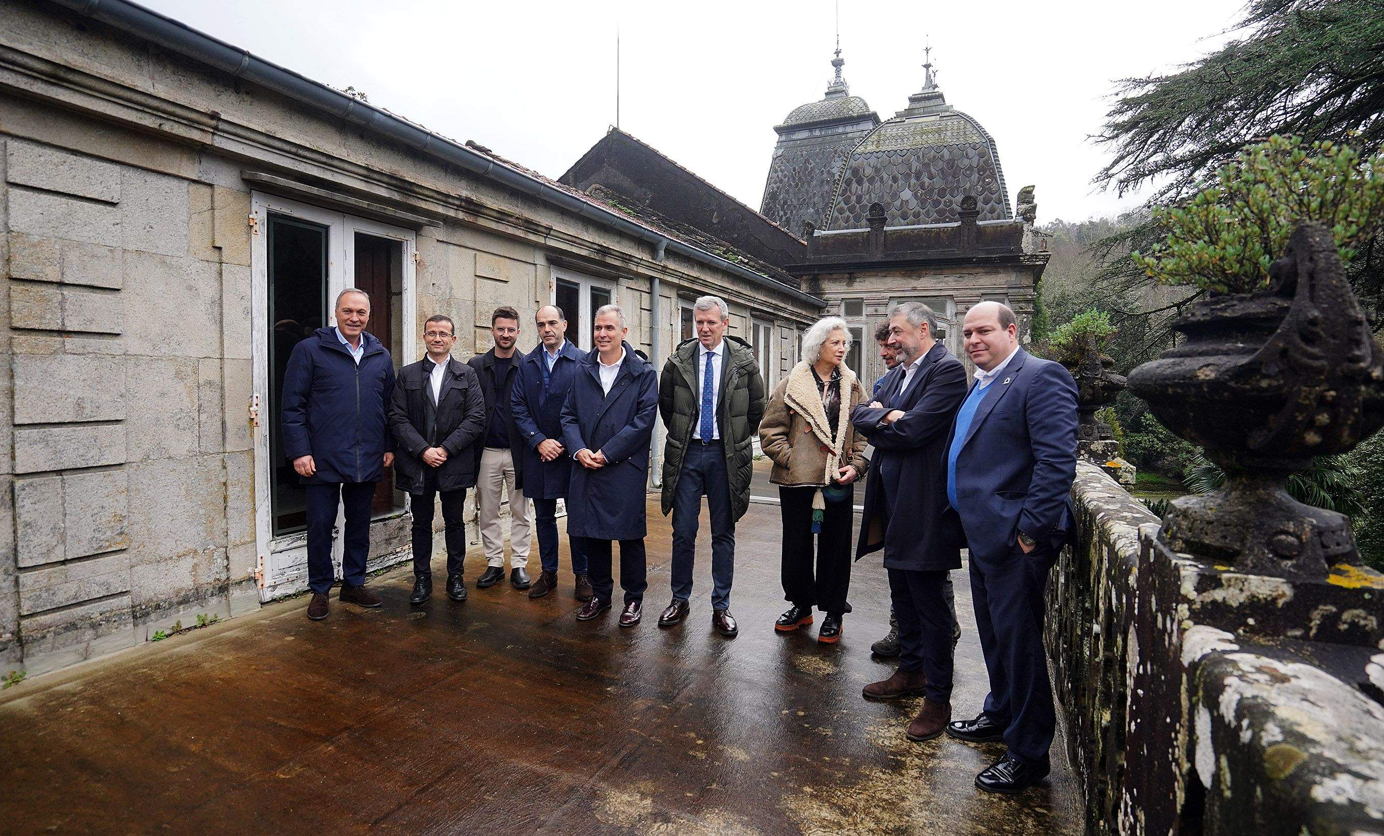Visita de Alfonso Rueda ao Pazo de Lourizán
