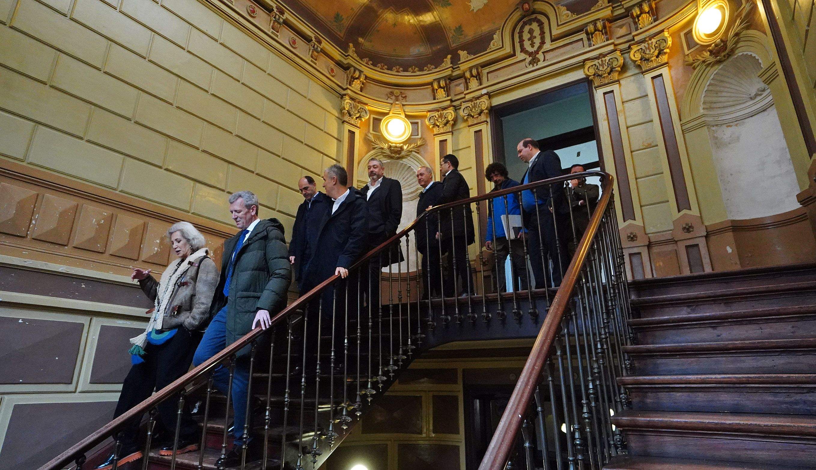 Visita de Alfonso Rueda ao Pazo de Lourizán