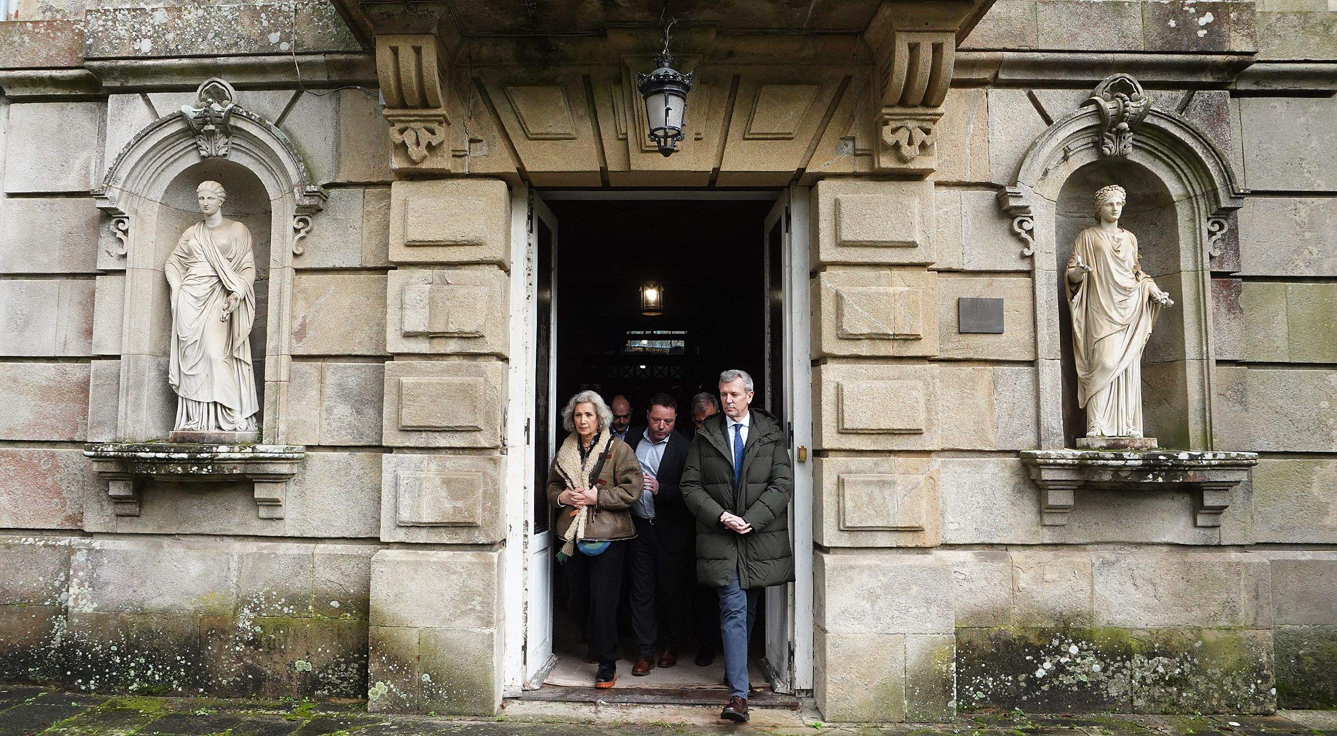 Visita de Alfonso Rueda ao Pazo de Lourizán