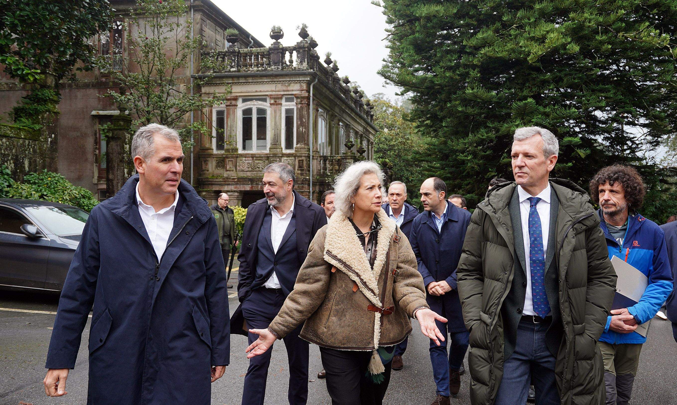 Visita de Alfonso Rueda ao Pazo de Lourizán
