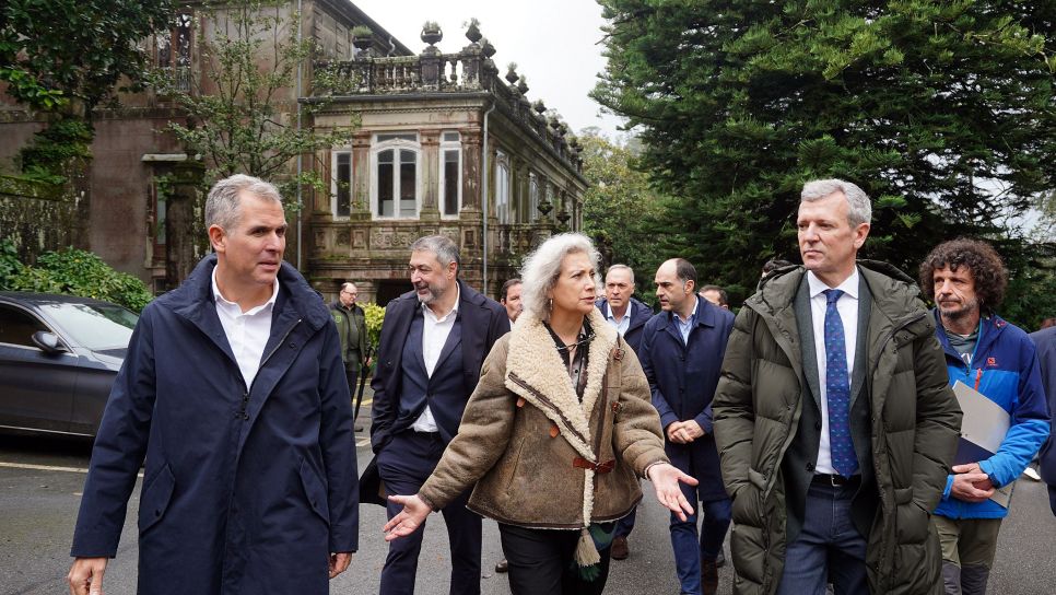 Visita de Alfonso Rueda ao Pazo de Lourizán