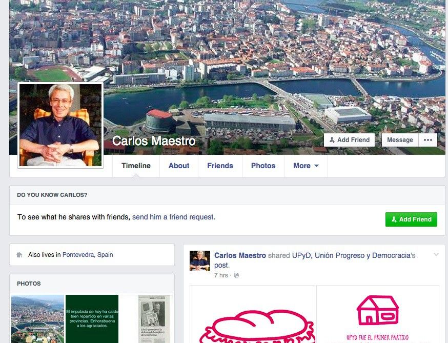 Facebook de Carlos Maestro