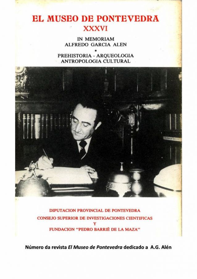 Número da revista El Museo de Pontevedra dedicado a A.G. Alén Número da revista El Museo de Pontevedra dedicado a A.G. Alén
