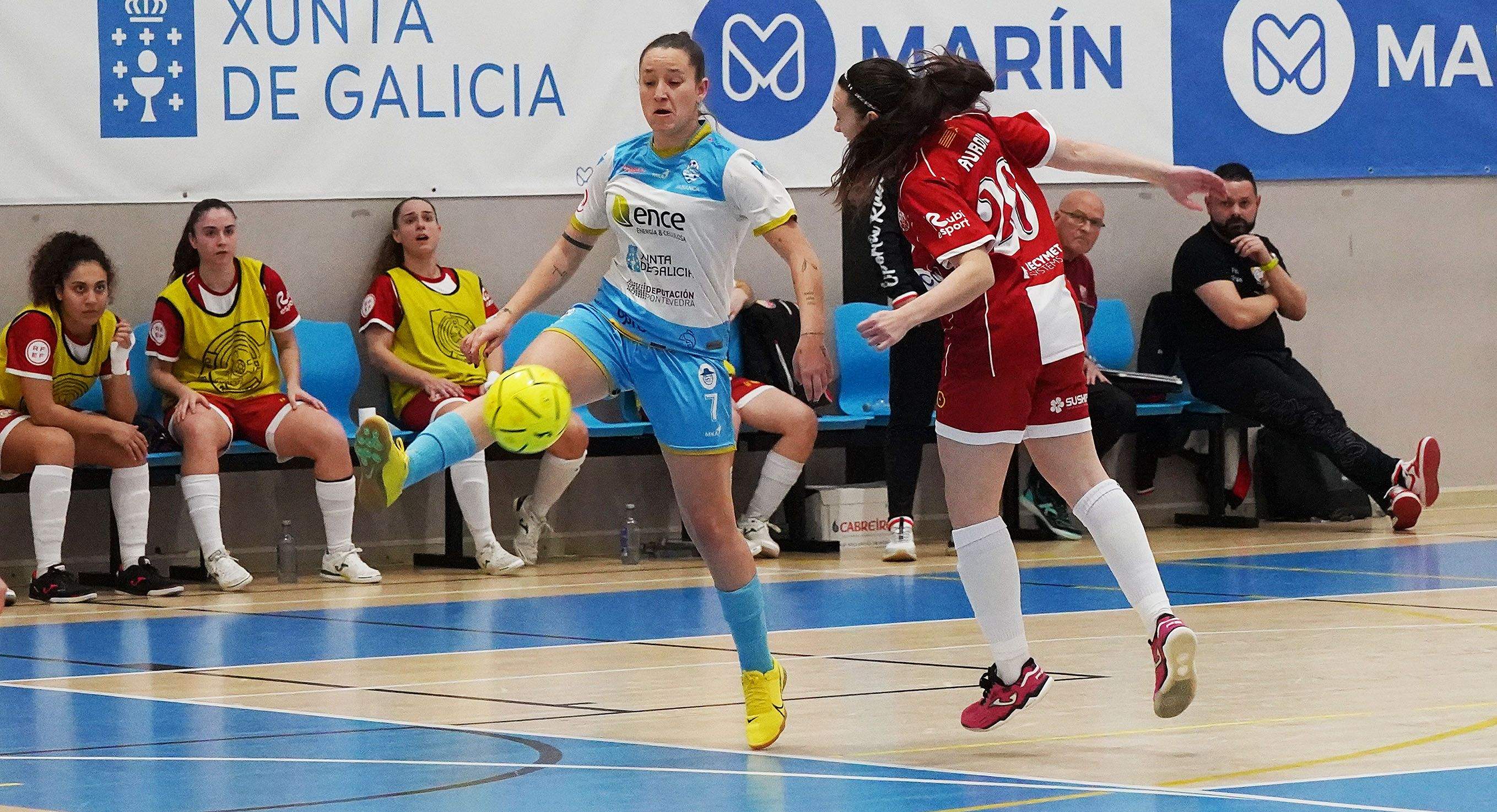 Partido entre el Marín Futsal y el Lainco Rubí en A Raña Partido entre el Marín Futsal y el Lainco Rubí en A Raña