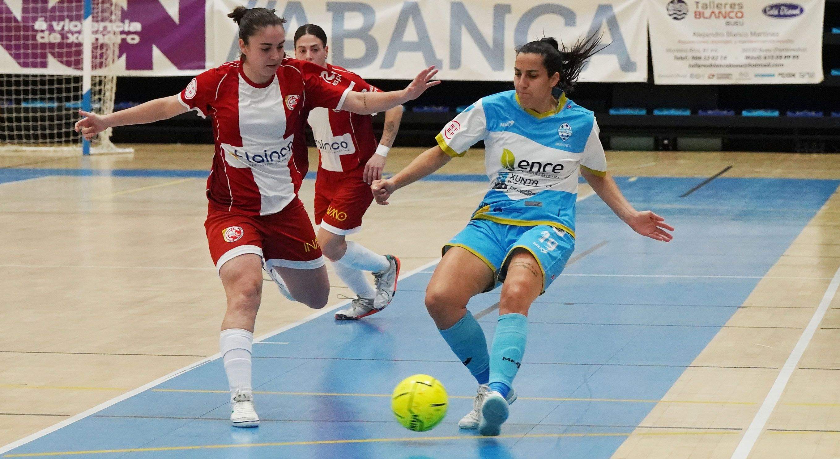 Partido entre el Marín Futsal y el Lainco Rubí en A Raña Partido entre el Marín Futsal y el Lainco Rubí en A Raña