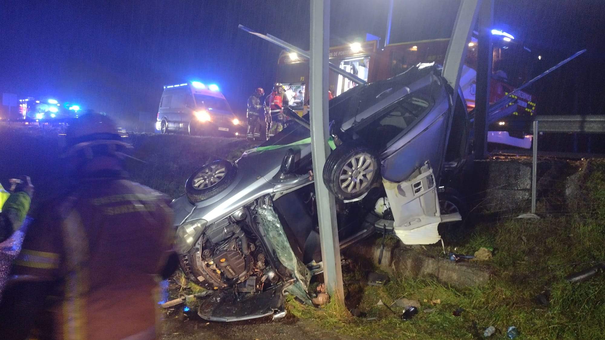 Accidente de tráfico en la Autovía del Salnés