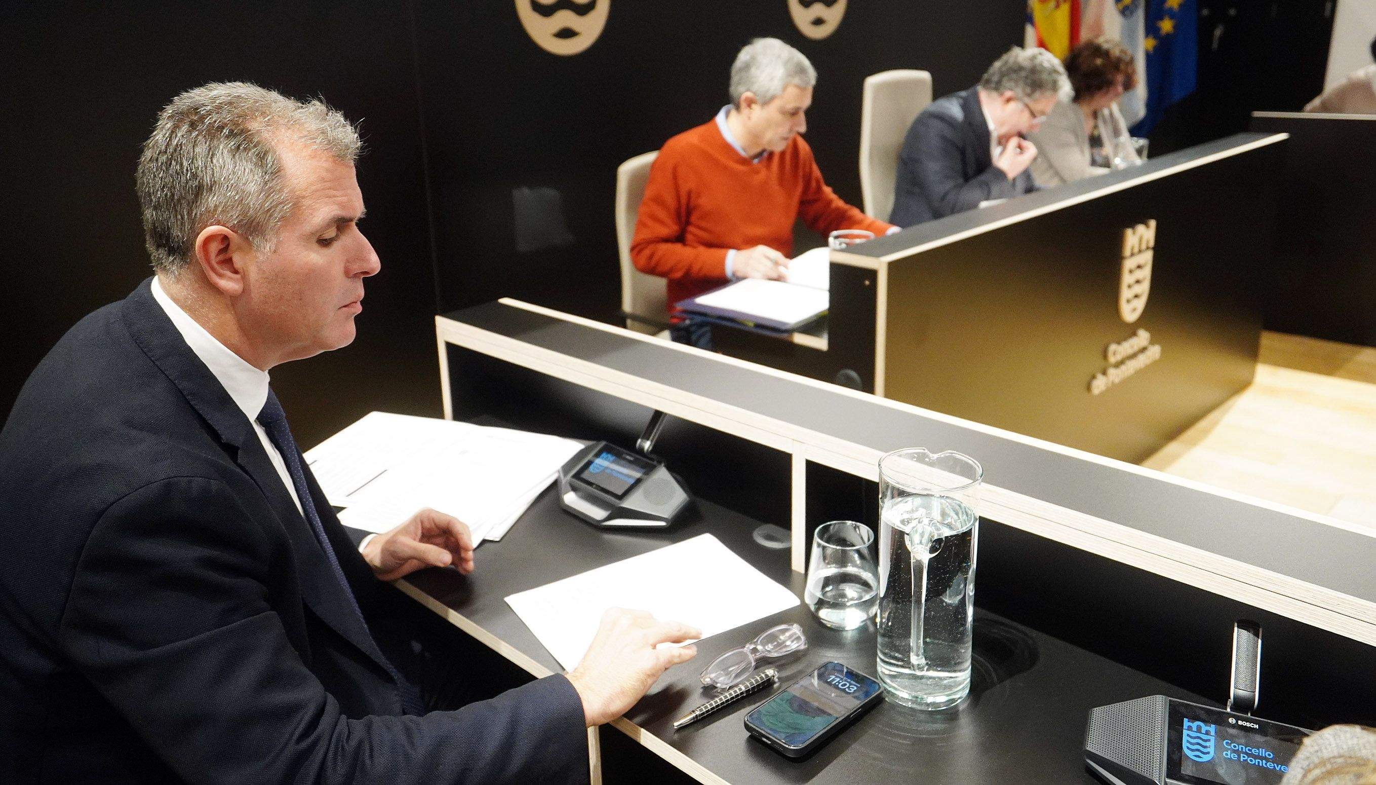Pleno municipal de Pontevedra en el que se aprobaron los presupuestos de 2025