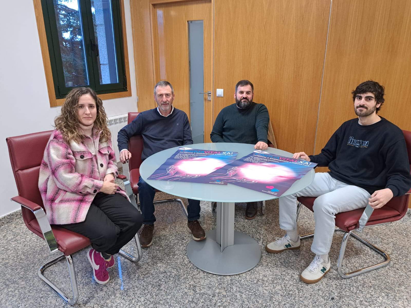 Iria Mariño, Xosé Manuel Fernández Abraldes, Iván Bello y Diego Bará