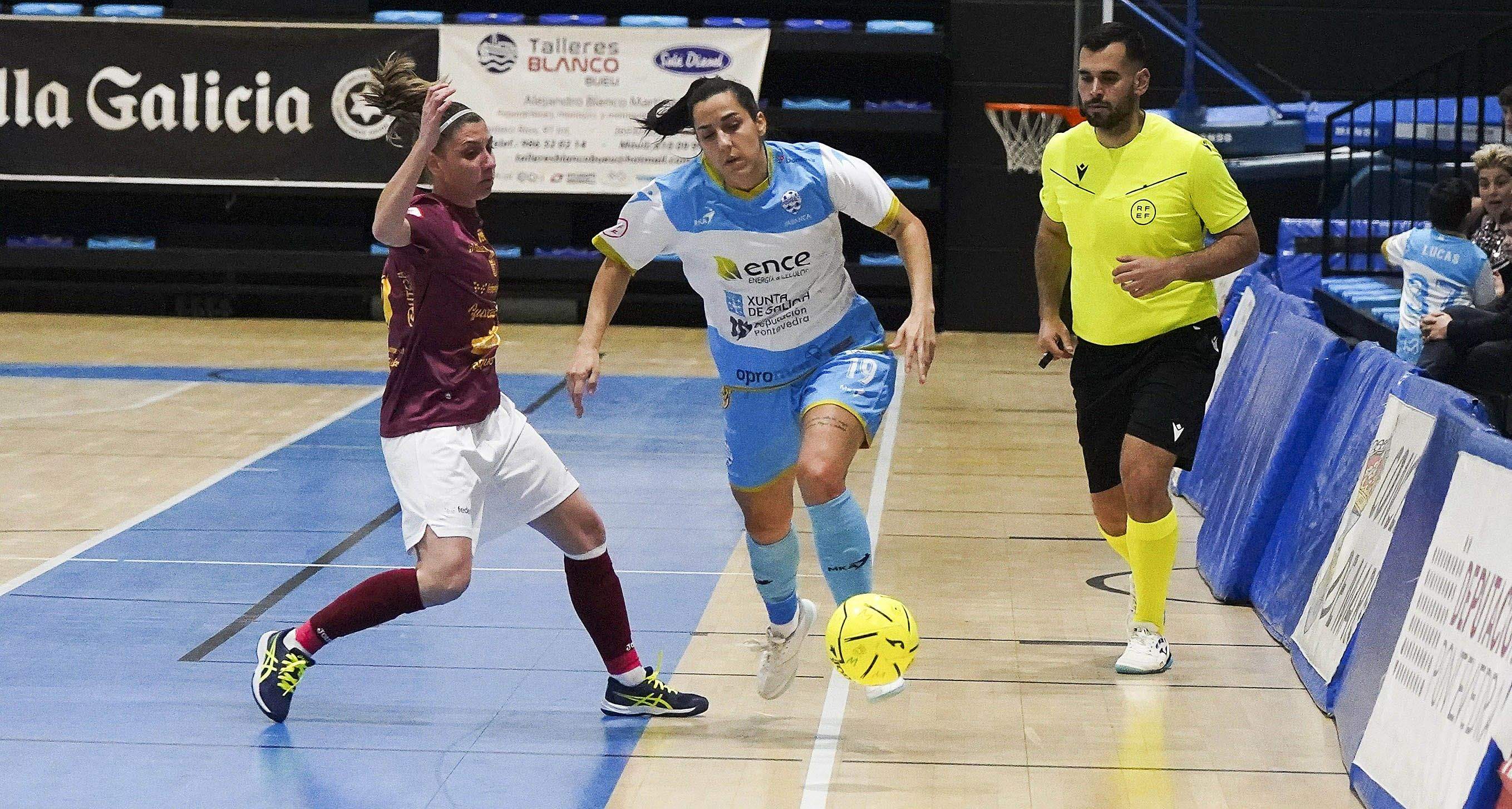 Partido entre o Marín Futsal e o Guadalcacín na Raña