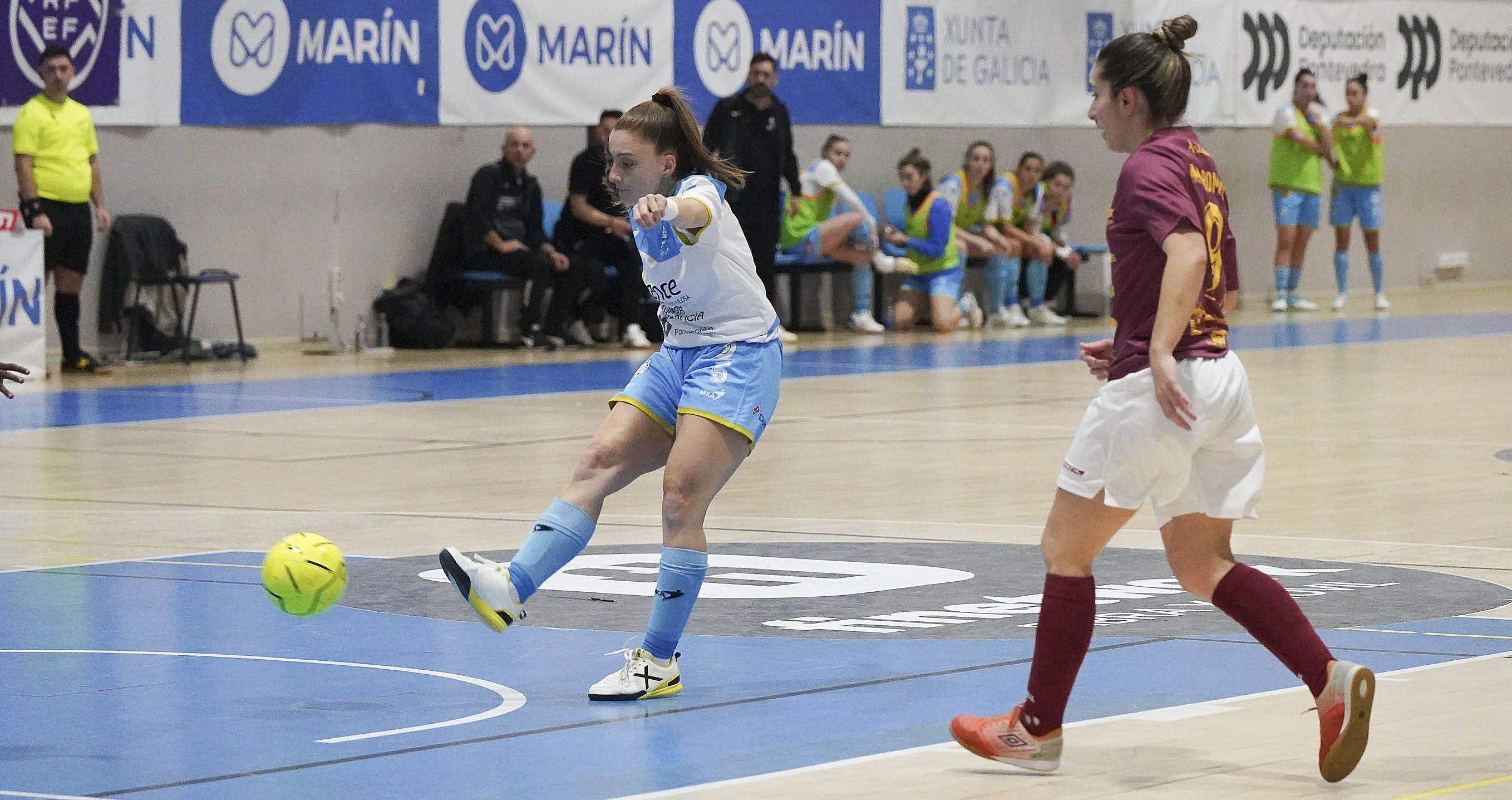 Partido entre o Marín Futsal e o Guadalcacín na Raña