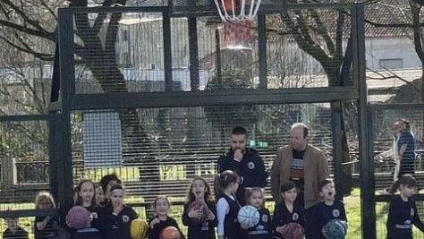 Manuel Fariña na inaguración da Pista multideporte da Tafona Manuel Fariña na inaguración da Pista multideporte da Tafona