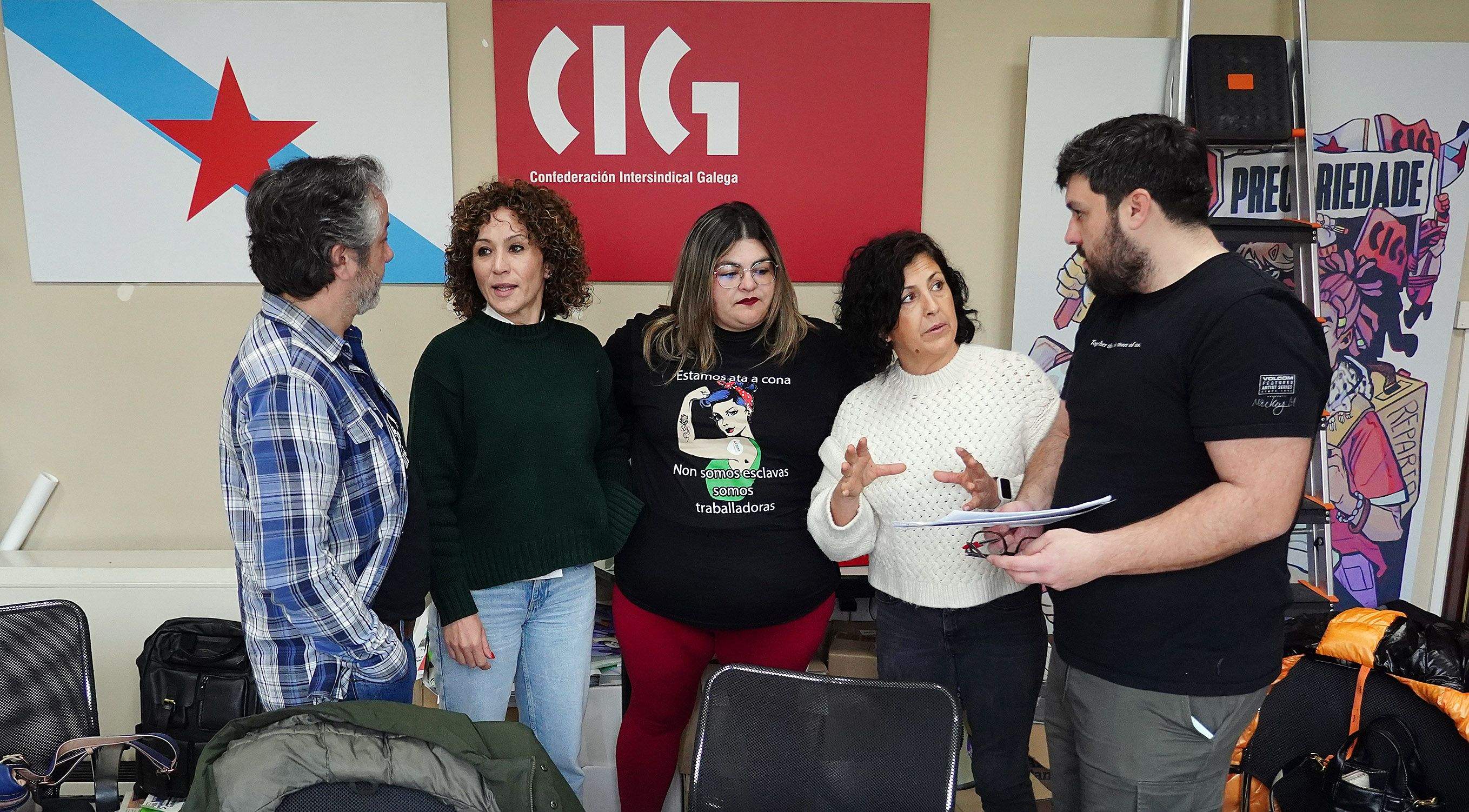 Carlos Alján, Rocío Rodríguez, Ana Isabel Barciela, María Jesús Fernández y Aitor Maquiera
