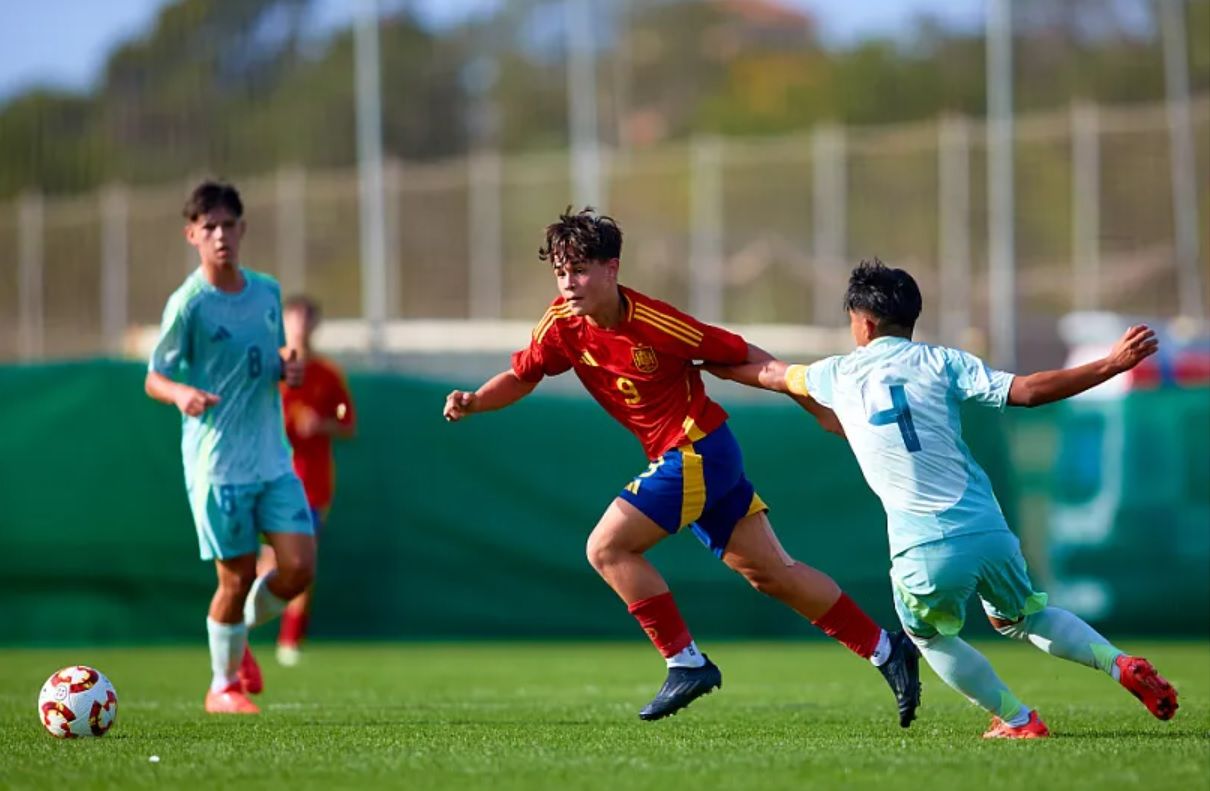 Hugo Chamadoira, con la Selección Española Sub-15