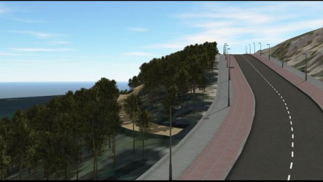 Infografía da futura senda litoral de Dorrón