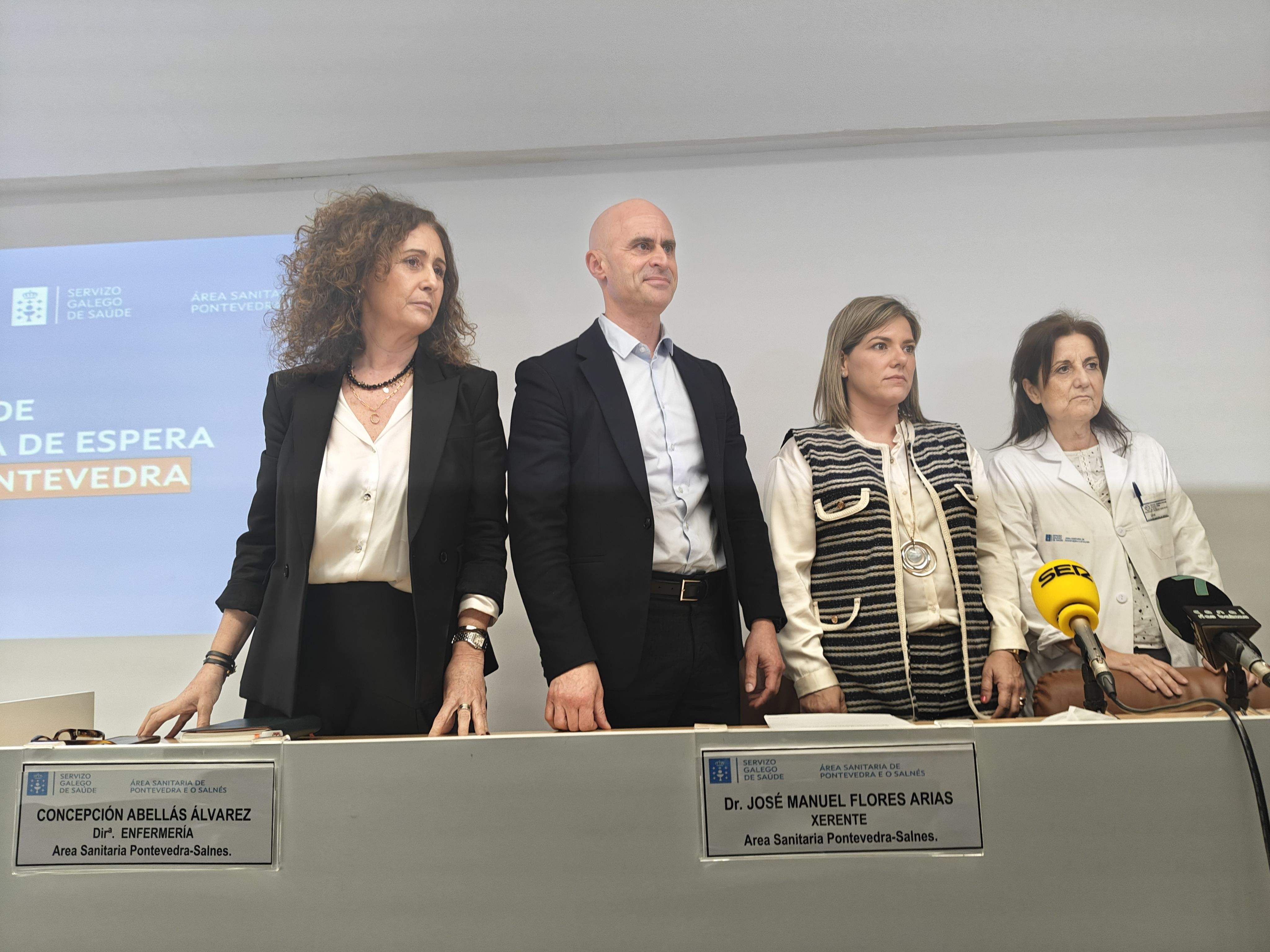 Concepción Abellás, José Flores, María Encarnación Lucas y Belén Sánchez