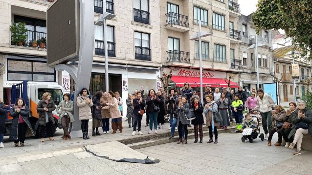Concentracion con motivo do 8M en Bueu