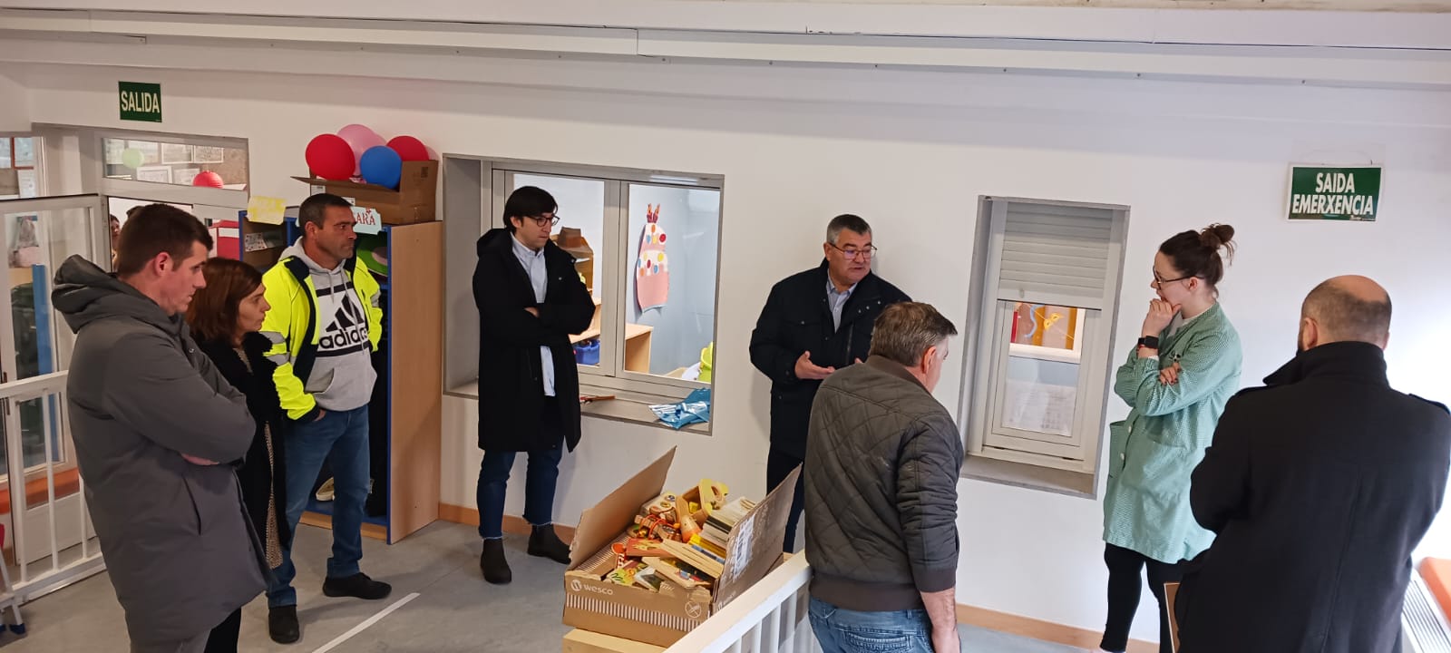 Visita del alcalde a las obras en la Escola Infantil Municipal de Ribadumia