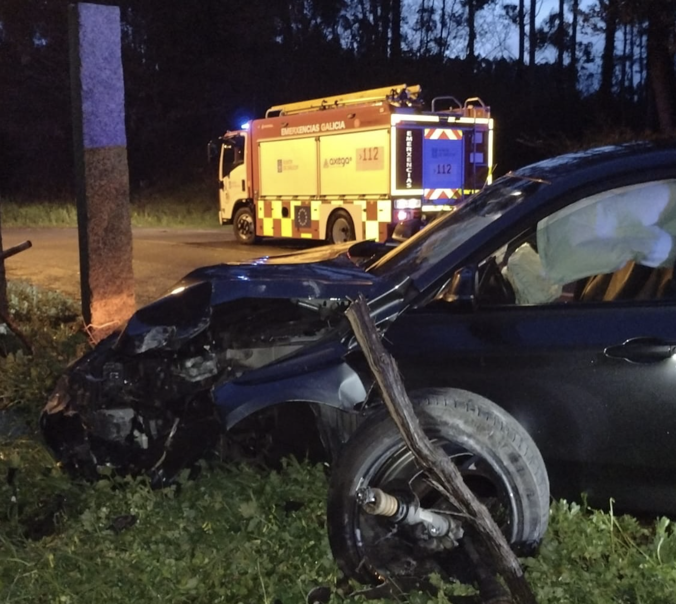 Accidente no lugar do Casal, en Nantes