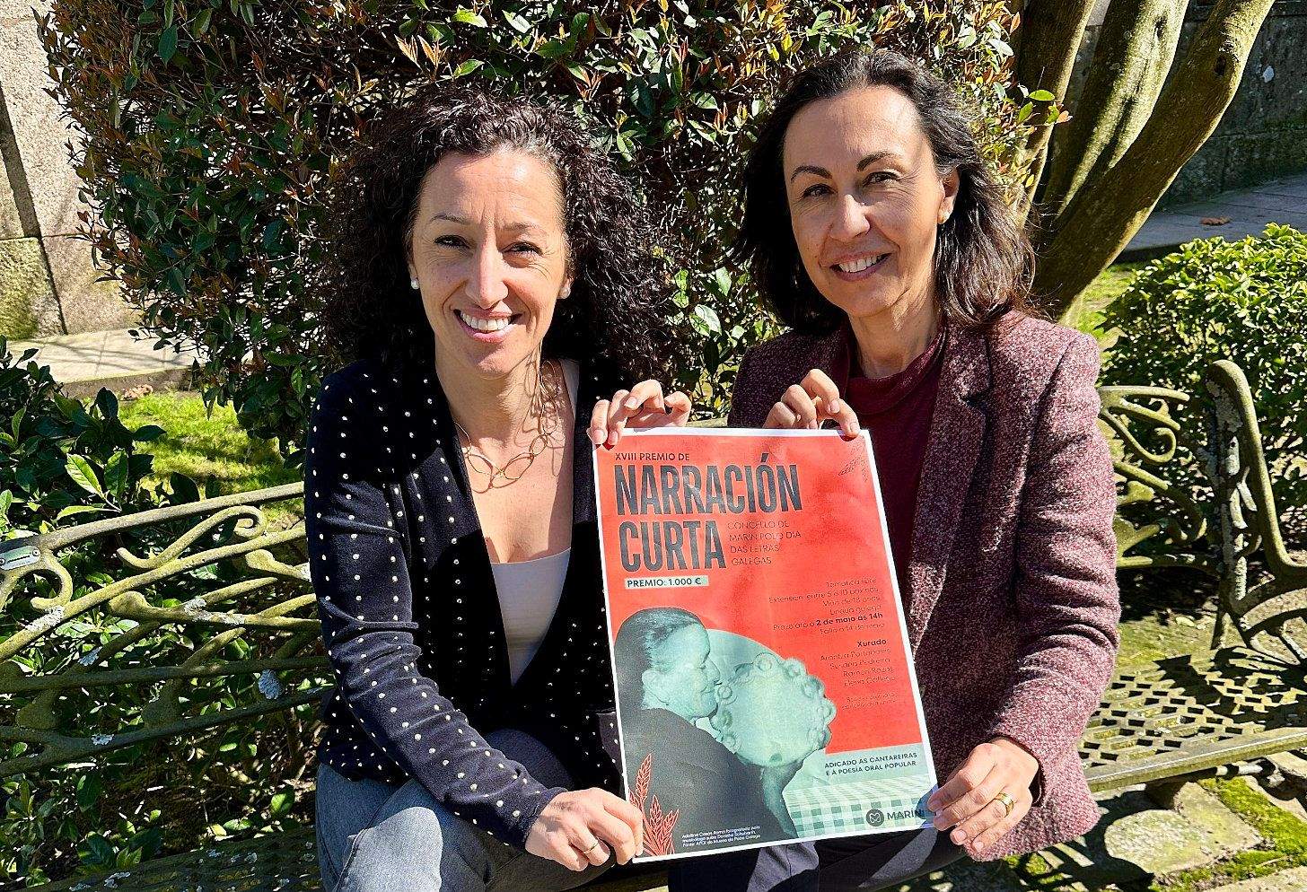 Marián Sanmartín y María Picallo presentan el Premio de Narración Curta Concello de Marín
