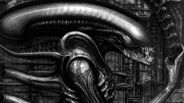 Un dos primeiros deseños do Alien de Giger