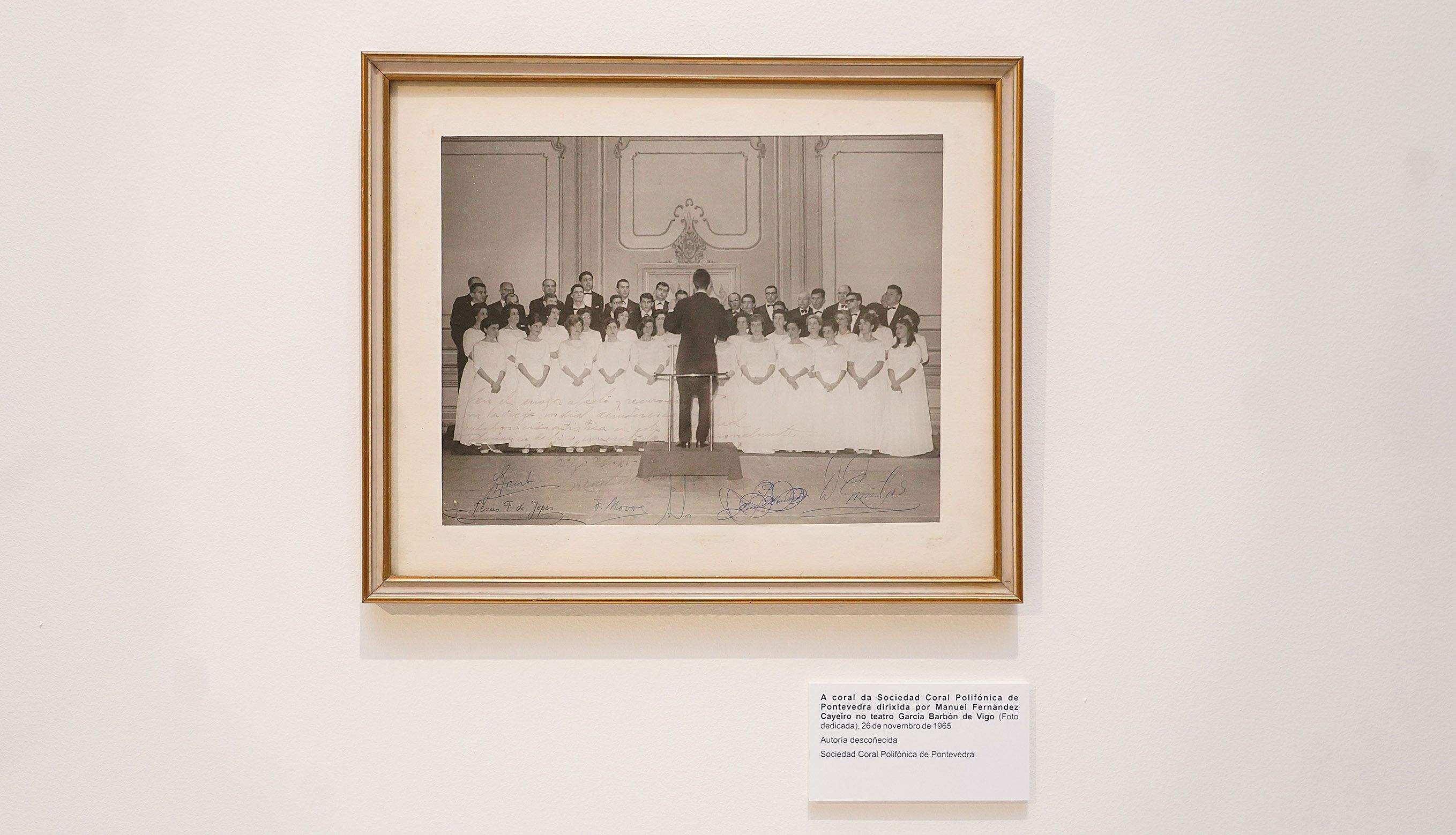 Inauguración da mostra 'Sociedad Coral Polifónica de Pontevedra 1925-2025'