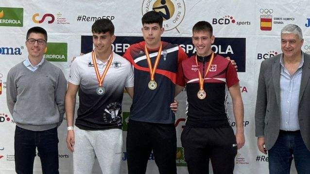 Xián Gutiérrez, en el podio del Campionato de España de Ergómetro Xián Gutiérrez, en el podio del Campionato de España de Ergómetro