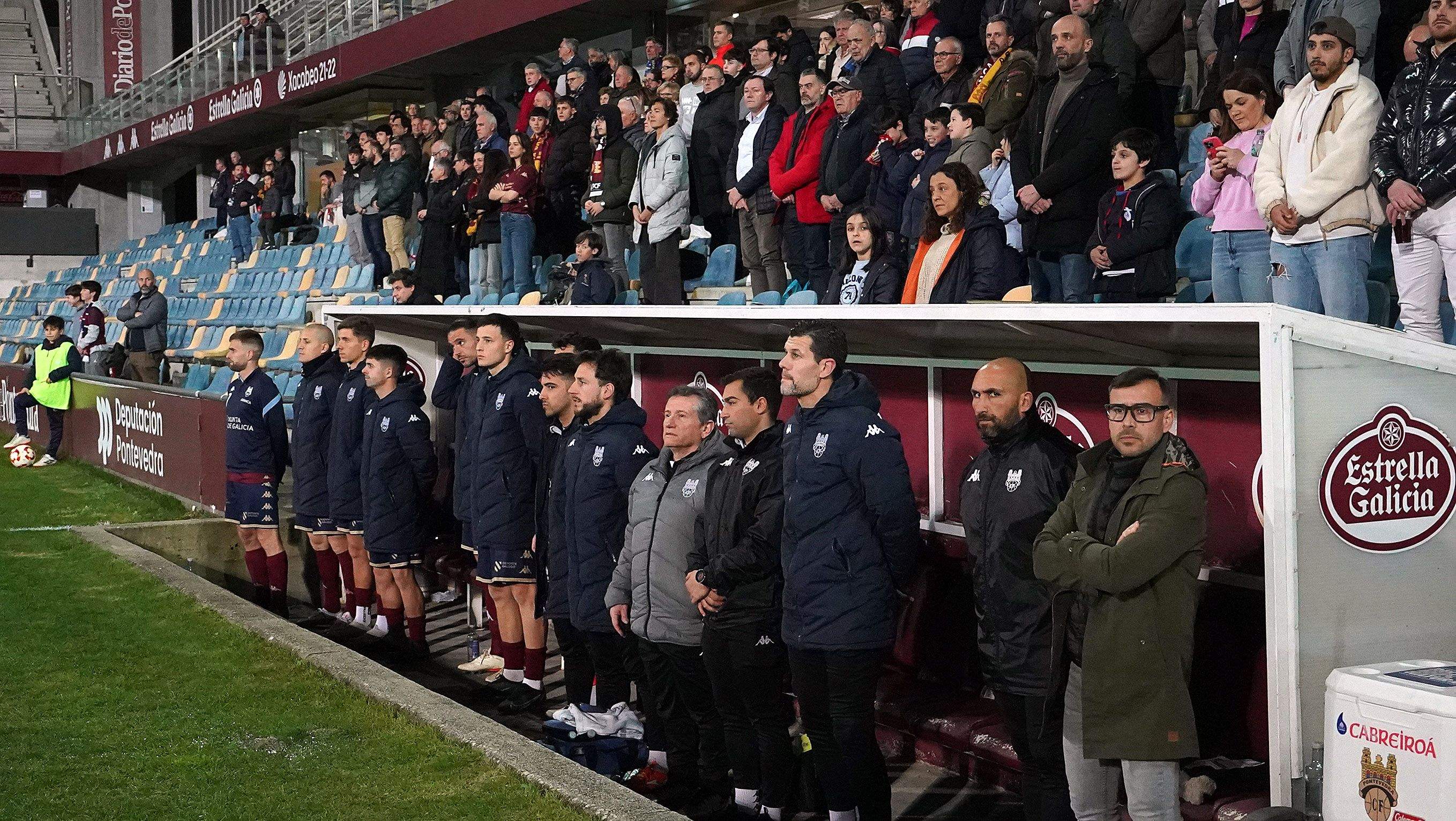Partido entre Pontevedra CF e CD Numancia en Pasarón