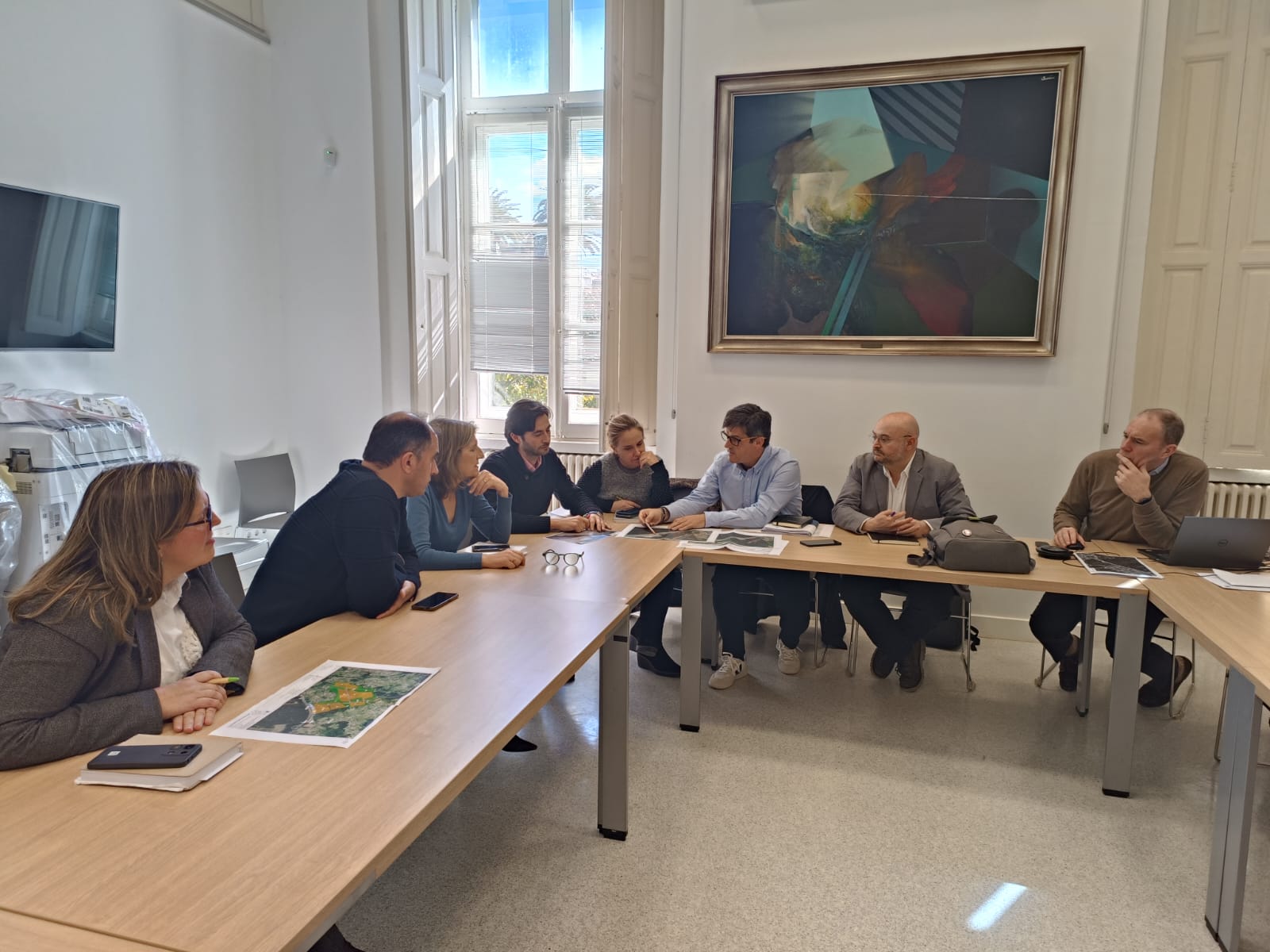 Reunión para estudar o acceso ao parque empresarial de Fragamoreira