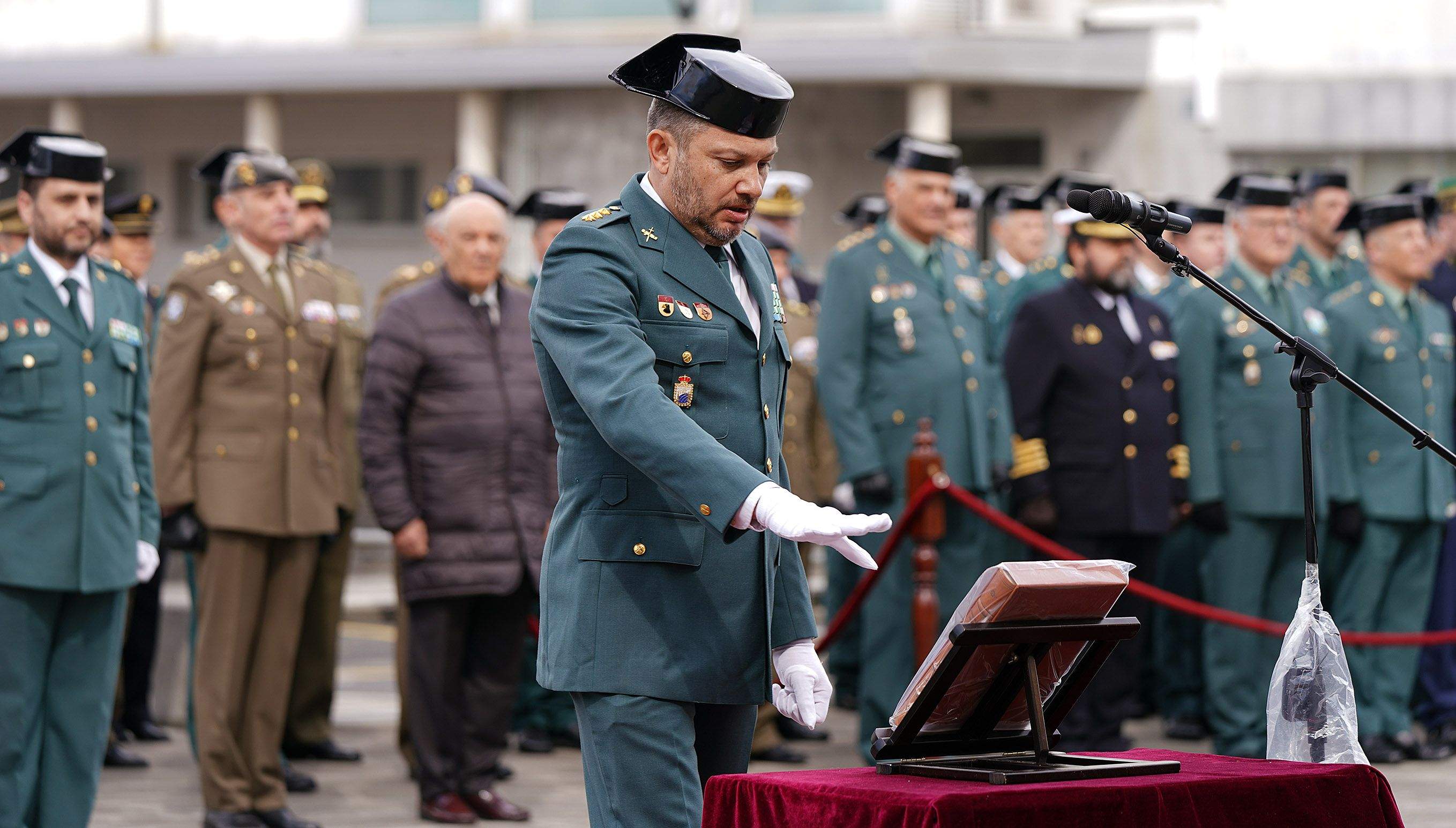 Toma de posesión de Manuel Touceda como coronel xefe da Garda Civil de Pontevedra