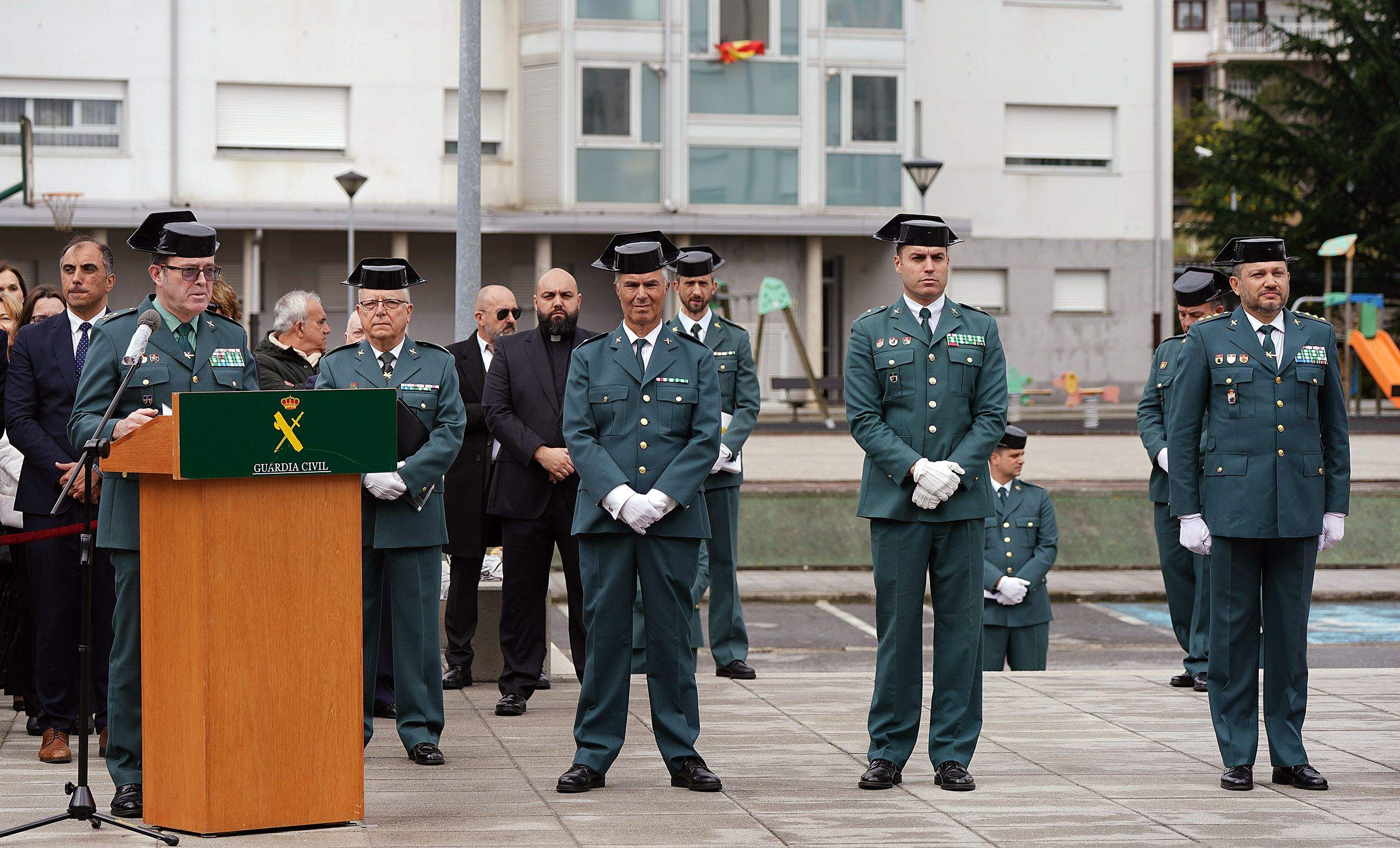 Toma de posesión de Manuel Touceda como coronel xefe da Garda Civil de Pontevedra
