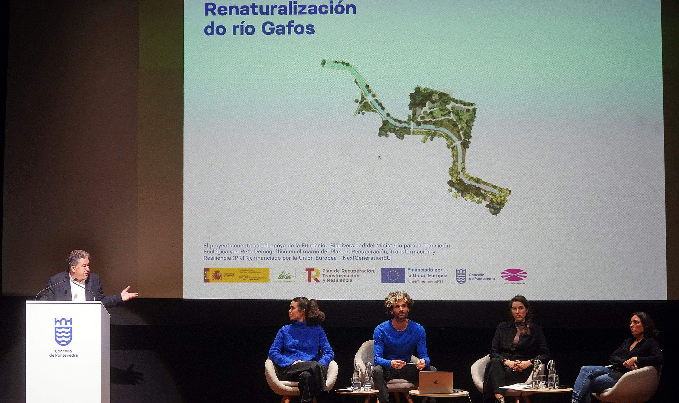 Presentación del proyecto de renaturalización del Gafos en el Teatro Principal