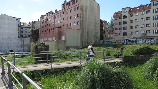 Terreos nos que se proxecta edificar na rúa da Estación