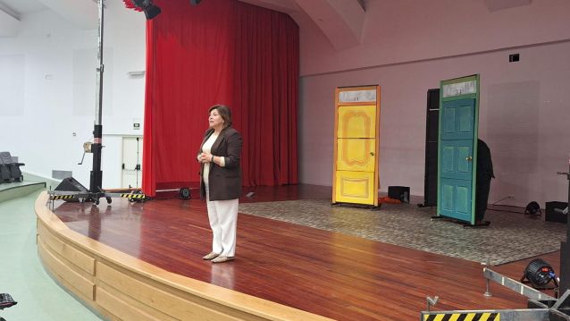 Sandra Bastos na celebración do Día do Teatro