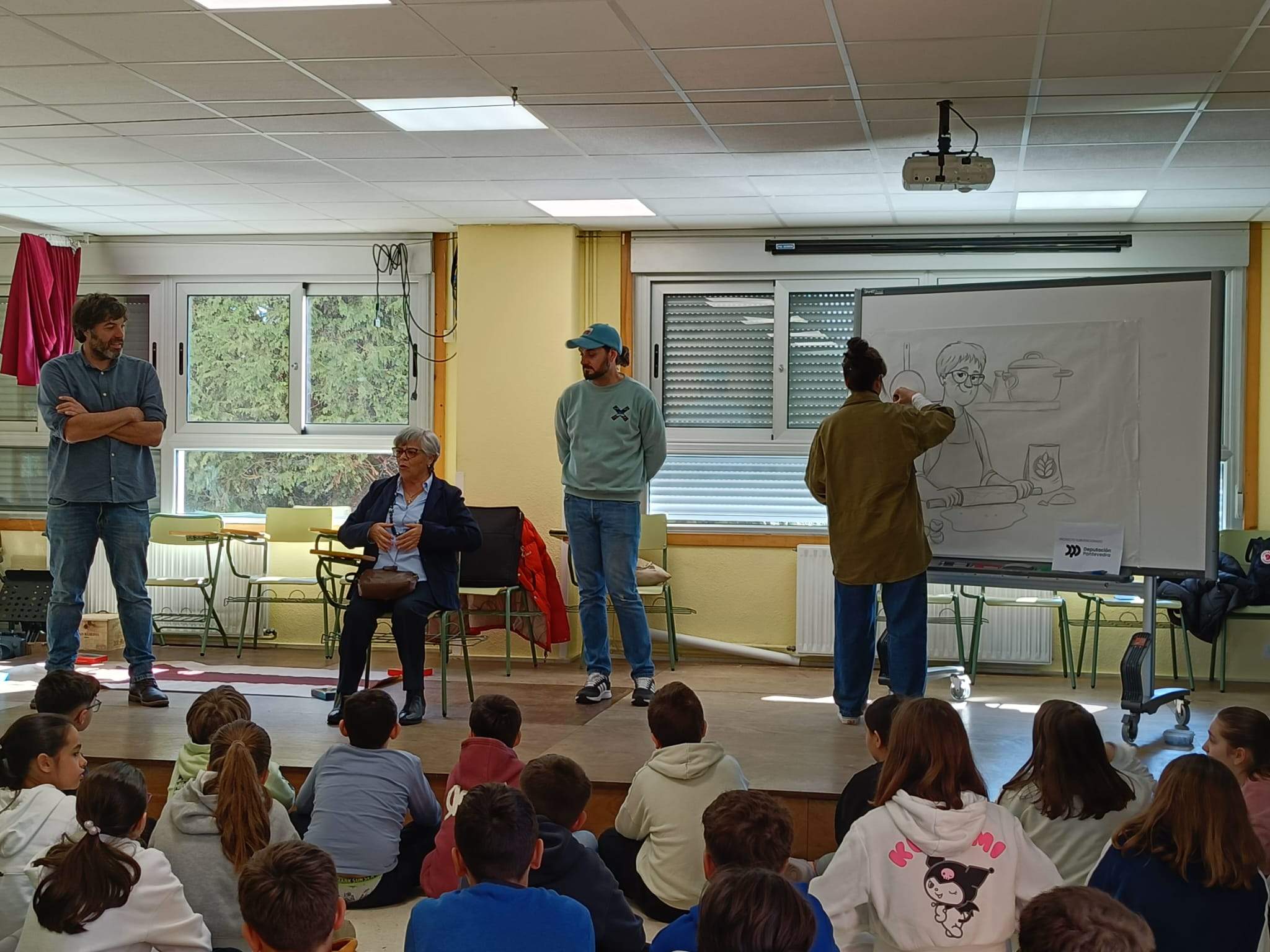 'Mulleres que fan Poio', no colexio de Lourido