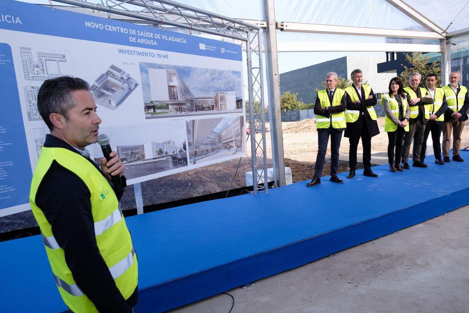 Acto de inicio de las obras del nuevo centro de salud de Vilagarcía