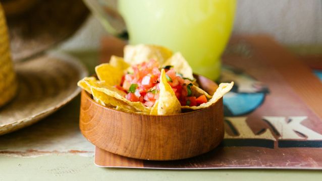 Pico de gallo con nachos