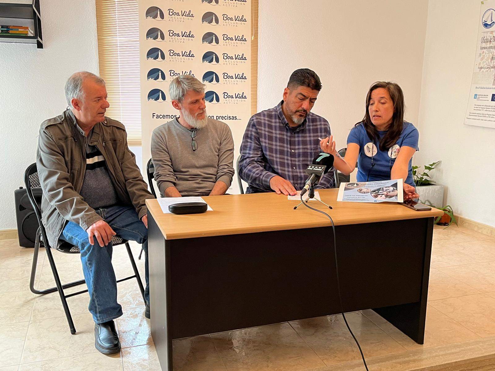 Jaime González, Juan Francisco Díaz, Óscar Fraiz e Pepa Vázquez